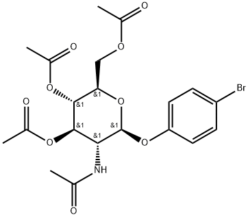 4'-BROMOPHENYL 2-ACETAMIDO-3,4,6-TRI-O-ACETYL-2-DEOXY-B-D-GLUCOPYRANOSIDE Struktur