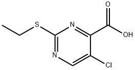 5-chloro-2-(ethylthio)pyrimidine-4-carboxylic acid Struktur