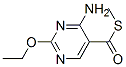 5-Pyrimidinecarbothioicacid,4-amino-2-ethoxy-,S-methylester(9CI) Struktur