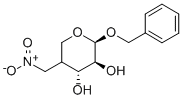 (4R,4S)-BENZYL-4-DEOXY-4-C-NITROMETHYL-BETA-D-ARABINOPYRANOSIDE Struktur