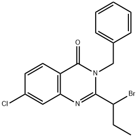 3-BENZYL-2-(1-BROMO-PROPYL)-7-CHLORO-3H-QUINAZOLIN-4-ONE Struktur