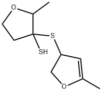 3-[(2,3-dihydro-5-methyl-3-furyl)thio]tetrahydro-2-methylfuran-3-thiol Struktur