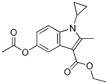 ethyl 5-acetoxy-1-cyclopropyl-2-Methyl-1H-indole-3-carboxylate Struktur