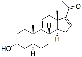 3 alpha-hydroxy-5 alpha-pregna-9(11),16-diene-20-one Struktur