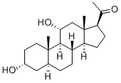 5alpha-Pregnan-3alpha,11alpha-diol-20-one Struktur