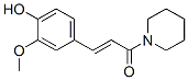 Piperidine, 1-(3-(4-hydroxy-3-methoxyphenyl)-1-oxo-2-propenyl)- Struktur