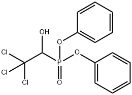 O,O-Diphenyl-1-hydroxy-2,2,2-trichloroethylphosphonate Struktur