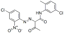 Butanamide, N-(5-chloro-2-methylphenyl)-2-(4-chloro-2-nitrophenyl)azo-3-oxo- Struktur