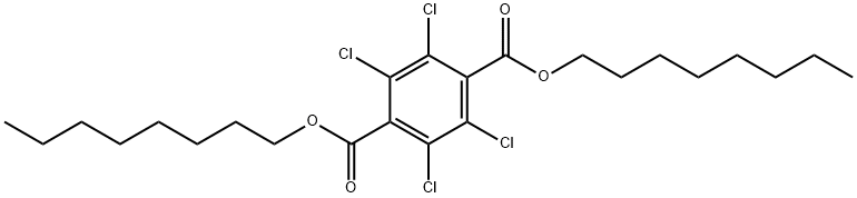 dioctyl 2,3,5,6-tetrachlorobenzene-1,4-dicarboxylate Struktur