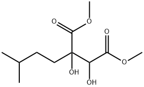 2,3-Dihydroxy-2-(3-methylbutyl)butanedioic acid dimethyl ester Struktur