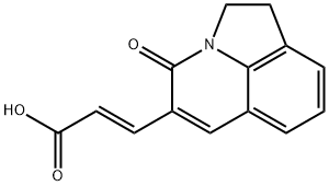 (2E)-3-(4-OXO-1,2-DIHYDRO-4H-PYRROLO[3,2,1-IJ]QUINOLIN-5-YL)ACRYLICACID
 Struktur