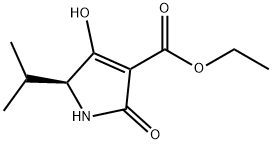 1H-Pyrrole-3-carboxylic acid, 2,5-dihydro-4-hydroxy-5-(1-methylethyl)-2-oxo-, ethyl ester, (5S)- (9CI) Struktur