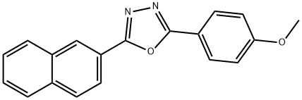 2-(4-methoxyphenyl)-5-(2-naphthyl)-1,3,4-oxadiazole Struktur