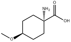 Cyclohexanecarboxylic acid, 1-amino-4-methoxy-, cis- (9CI) Struktur