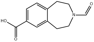 3-FORMYL-2,3,4,5-TETRAHYDRO-1H-BENZO[D]AZEPINE-7-CARBOXYLIC ACID Struktur