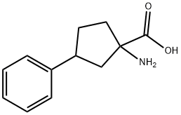 Cyclopentanecarboxylic acid, 1-amino-3-phenyl- (9CI) Struktur