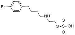 2-((4-(p-Bromophenyl)butyl)amino)ethanethiol, hydrogen sulfate (ester) Struktur