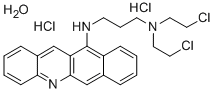 Benz(b)acridine, 12-((3-(bis(2-chloroethyl)amino)propyl)amino)-, dihyd rochloride, hydrate Struktur