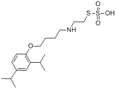 2-((4-(2,4-Diisopropylphenoxy)butyl)amino)ethanethiol, hydrogen sulfat e (ester) Struktur