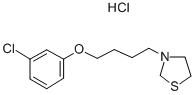 3-(4-(3-Chlorophenoxy)butyl)thiazolidine hydrochloride Struktur