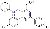 alpha-Adamantylaminomethyl-2,6-di-p-chlorophenyl-4-pyridine methanol Struktur