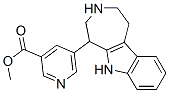 3-Pyridinecarboxylic acid, 5-(1,2,3,4,5,6-hexahydroazepino[4,5-b]indol -5-yl)-, methyl ester, (-)- Struktur