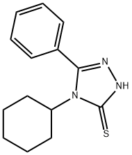 4-cyclohexyl-5-phenyl-2H-1,2,4-triazole-3-thione Struktur