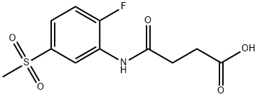 4-{[2-FLUORO-5-(METHYLSULFONYL)PHENYL]AMINO}-4-OXOBUTANOICACID
 Struktur