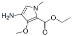 1H-Pyrrole-2-carboxylicacid,4-amino-3-methoxy-1-methyl-,ethylester(9CI) Struktur