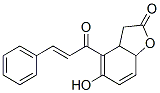 3a,7a-Dihydro-5-hydroxy-4-(1-oxo-3-phenyl-2-propenyl)benzofuran-2(3H)-one Struktur