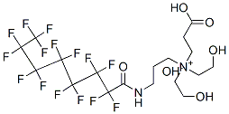 2-carboxyethylbis(2-hydroxyethyl)-3-[(2,2,3,3,4,4,5,5,6,6,7,7,8,8,8-pentadecafluoro-1-oxooctyl)amino]propylammonium hydroxide Struktur