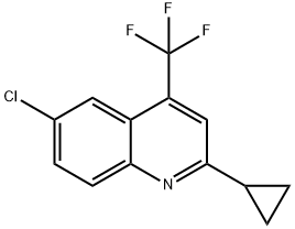 Efavirenz Related Compound C (20 mg) (6-chloro-2-cyclopropyl-4-(trifluoromethyl)quinoline) Struktur