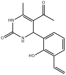 2(1H)-Pyrimidinone,5-acetyl-4-(3-ethenyl-2-hydroxyphenyl)-3,4-dihydro-6-methyl-(9CI) Struktur