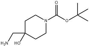 tert-butyl 4-(aminomethyl)-4-hydroxypiperidine-1-carboxylate Structure