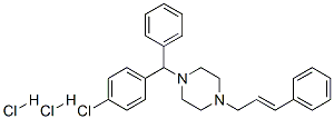 4-cinnamyl-1-[(4-chlorophenyl)benzyl]piperazine dihydrochloride Struktur