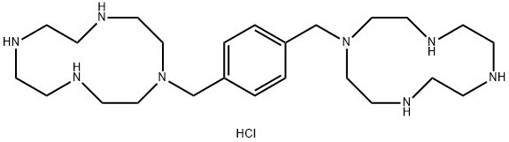 1,1'-[1,4-PHENYLENEBIS-(METHYLENE)]-BIS-(1,4,7,10-TETRAAZACYCLODODECANE) OCTAHYDROCHLORIDE Struktur