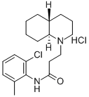 1(2H)-Quinolinepropanamide, N-(2-chloro-6-methylphenyl)octahydro-, mon ohydrochloride, trans- Struktur