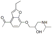 1-[2-Ethyl-7-(2-hydroxy-3-isopropylaminopropoxy)-4-benzofuranyl]ethanone Struktur