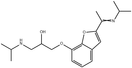 1-[(1-Methylethyl)amino]-3-[[2-[1-[(1-methylethyl)imino]ethyl]benzofuran-7-yl]oxy]-2-propanol Struktur