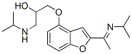 1-[(1-Methylethyl)amino]-3-[[2-[1-[(1-methylethyl)imino]ethyl]benzofuran-4-yl]oxy]-2-propanol Struktur