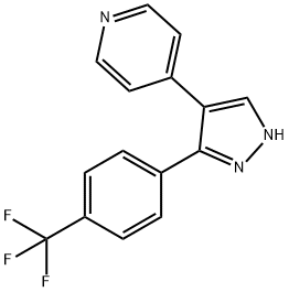 4-{3-[4-(TRIFLUOROMETHYL)PHENYL]-1H-PYRAZOL-4-YL}PYRIDINE
 Struktur