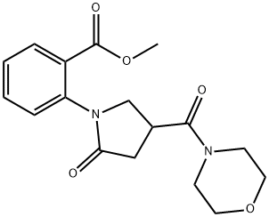 2-[4-(Morpholinocarbonyl)-2-oxopyrrolidin-1-yl]benzoic acid methyl ester Struktur