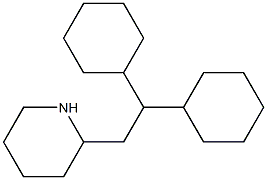 (+)-2-(2,2-dicyclohexylethyl)piperidine Struktur