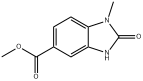 Methyl 1-methyl-2-oxo-2,3-dihydro-1H-1,3-benzimidazole-5-carboxylate Struktur