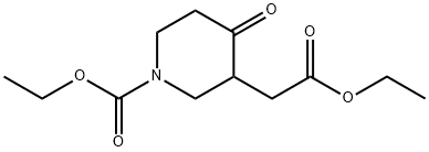 1-(Ethoxycarbonyl)-4-oxo-3-piperidineacetic acid ethyl ester Struktur