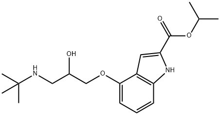 4-[3-[(1,1-DIMETHYLETHYL)AMINO]-2-HYDROXYPROPOXY]-1H-INDOLE-2-CARBOXYLIC ACID, 1-METHYLETHYL ESTER Struktur