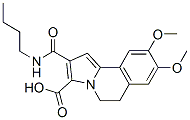 2-(Butylaminocarbonyl)-5,6-dihydro-8,9-dimethoxypyrrolo[2,1-a]isoquinoline-3-carboxylic acid Struktur