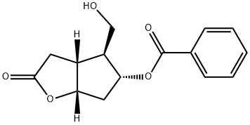 (3aR,3aβ,6aβ)-5α-(ベンゾイルオキシ)ヘキサヒドロ-4β-ヒドロキシメチル-2H-シクロペンタ[b]フラン-2-オン 化學構造式