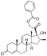 17,21-dihydroxy-16beta-methylpregna-4,9(11)-diene-3,20-dione 21-benzoate Struktur