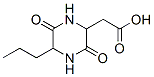 2-Piperazineacetic acid, 3,6-dioxo-5-propyl- (9CI) Struktur